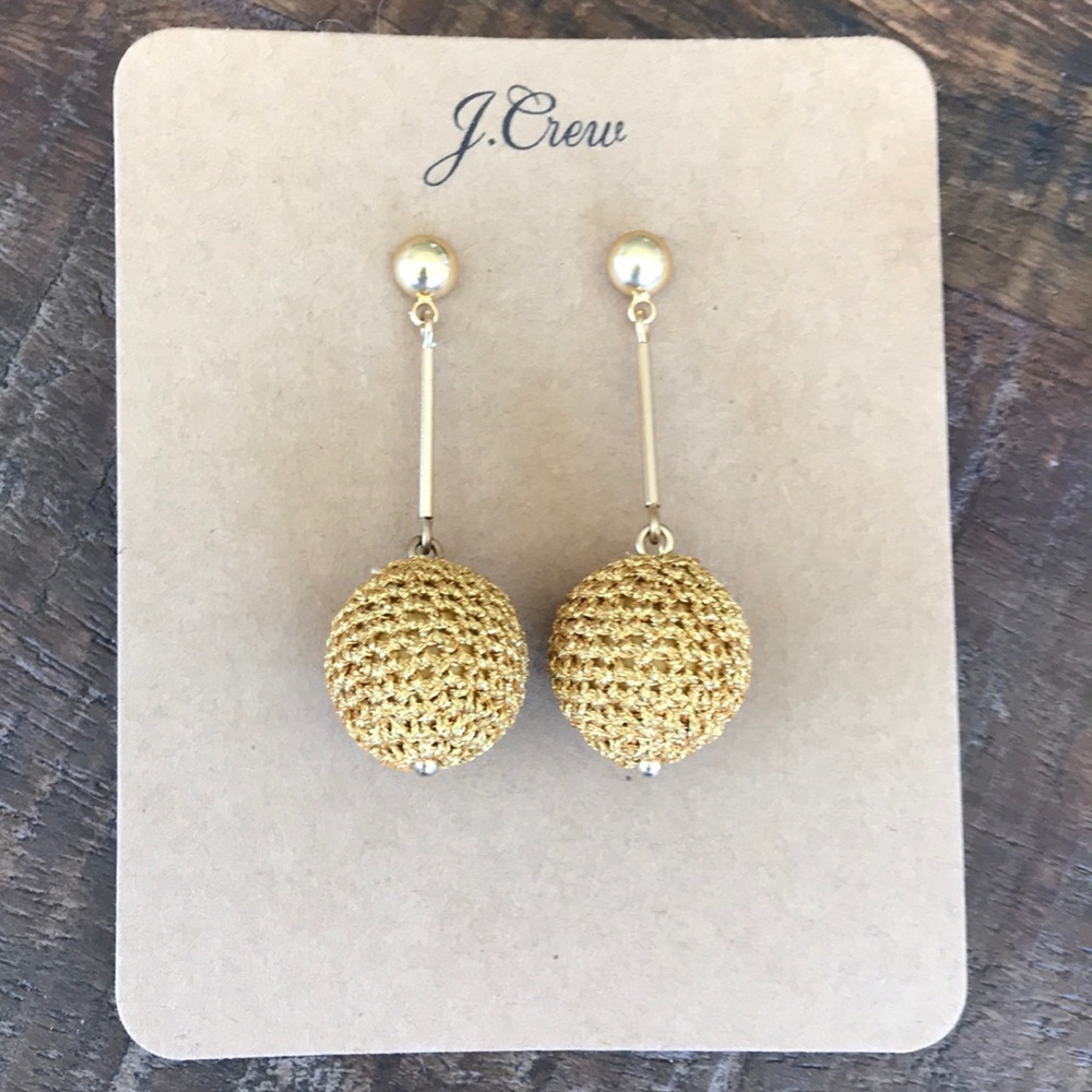 J.Crew Crochet Bead Drop Earrings